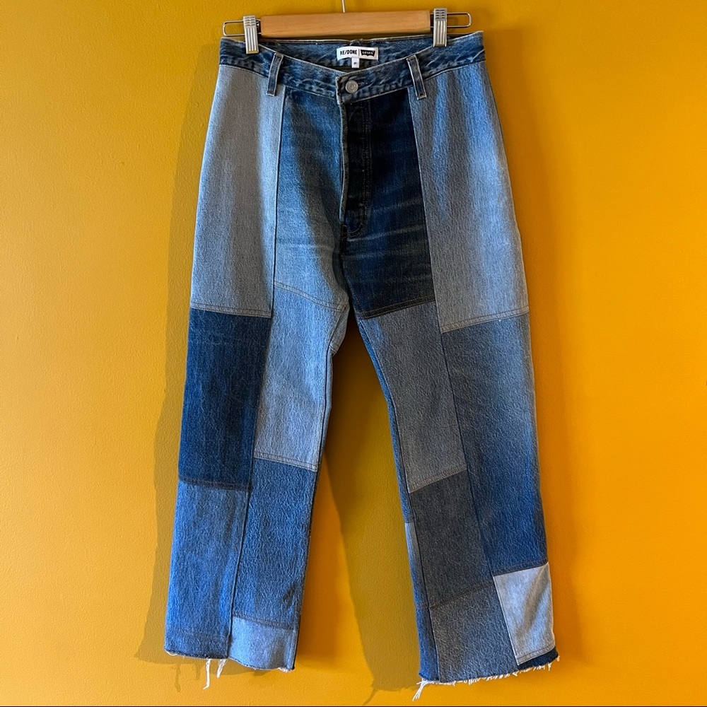 Re/done patchwork jeans size 27